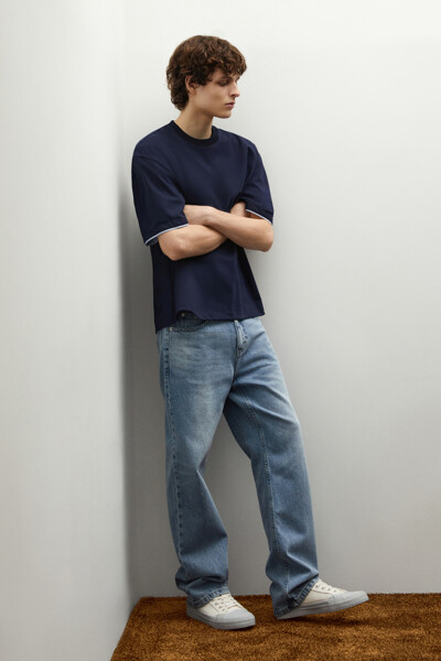 CLUB MONACO MEN 콘트라스트 슬리브 티셔츠