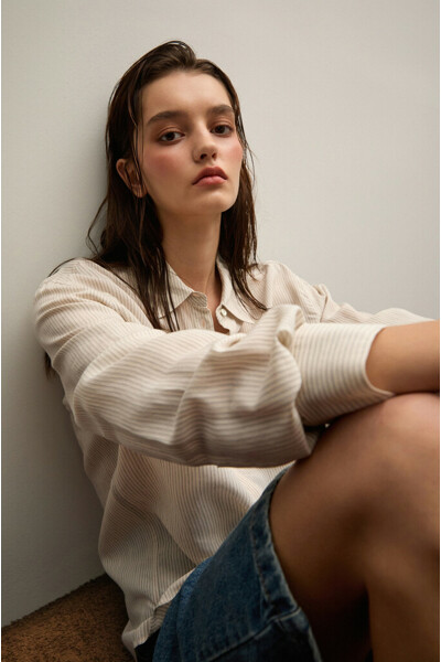 CLUB MONACO WOMEN 스트라이프 셔츠