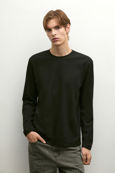 CLUB MONACO MEN 마다린 롱 슬리브 크루 티셔츠