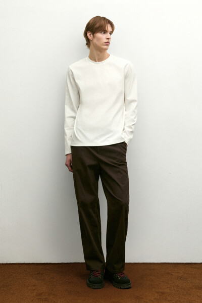 CLUB MONACO MEN 마다린 롱 슬리브 크루 티셔츠