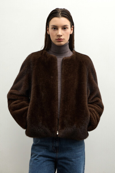 CLUB MONACO WOMEN 페이크 퍼 워머 재킷