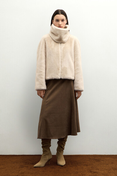 CLUB MONACO WOMEN 페이크 퍼 워머 재킷
