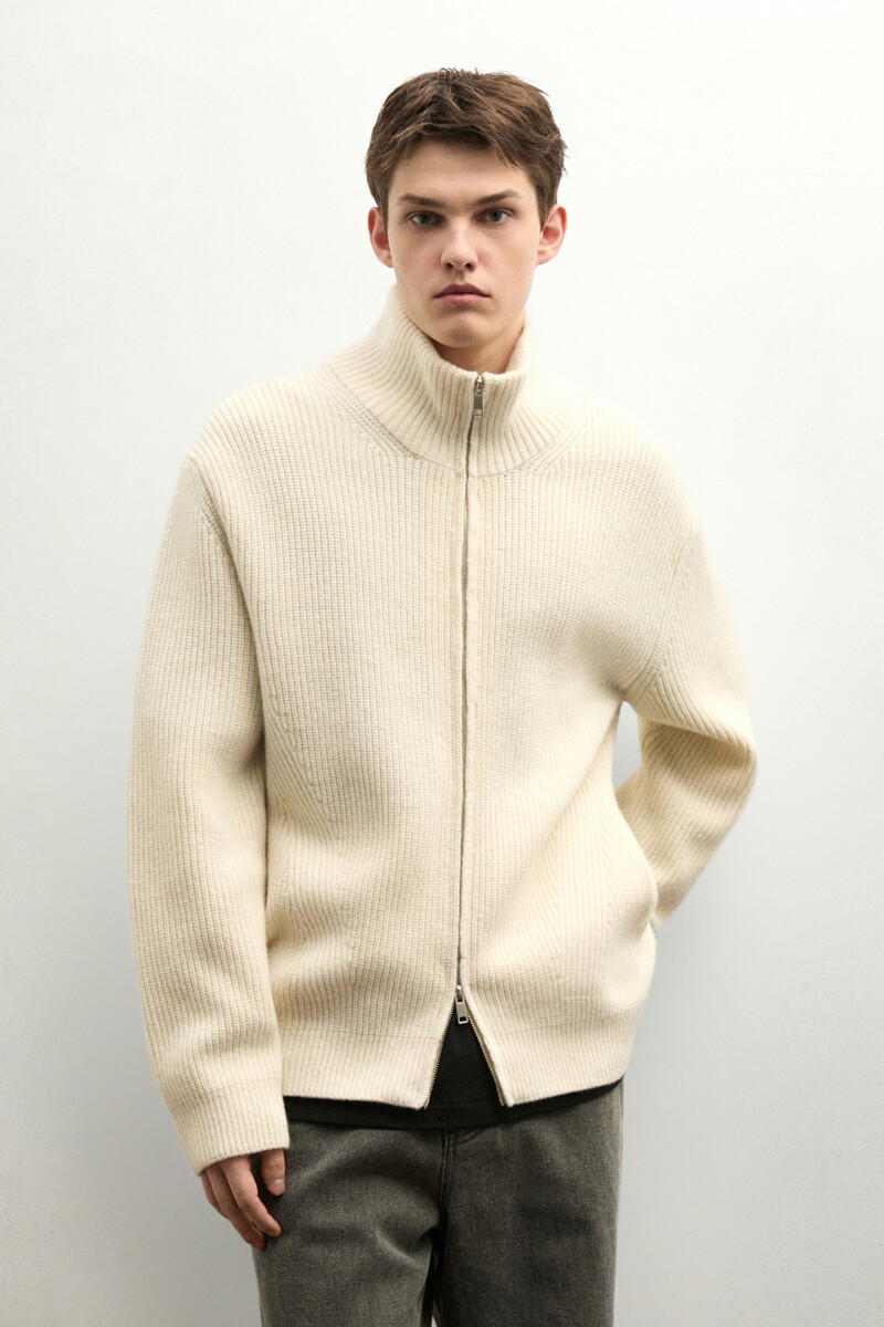 CLUB MONACO MEN 하이넥 풀 집 가디건