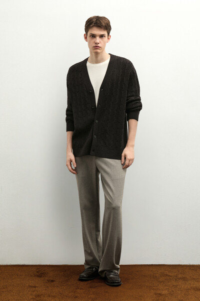 CLUB MONACO MEN 울 케이블 가디건