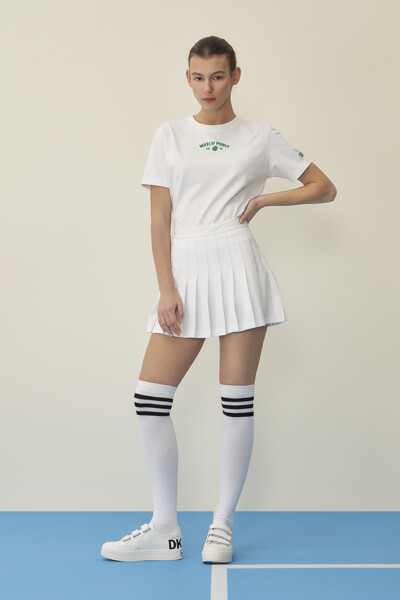 [DKNYxTennis] 코튼 베이직 매치포인트 로고 티셔츠