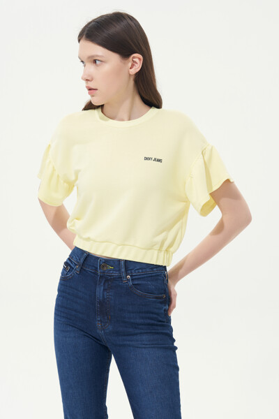 마이크로 베이비 테리 크롭 티셔츠