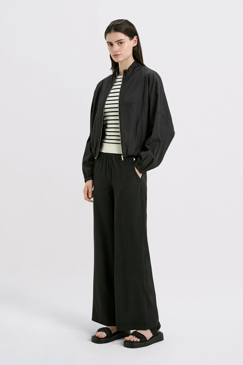 DKNY WOMEN 허드슨 스트레치 하이라이즈 와이드 레그 팬츠