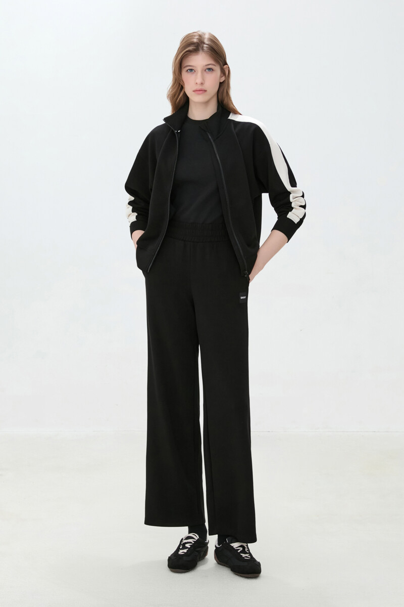 DKNY WOMEN 하이 라이즈 사이드 스트라이프 팬츠
