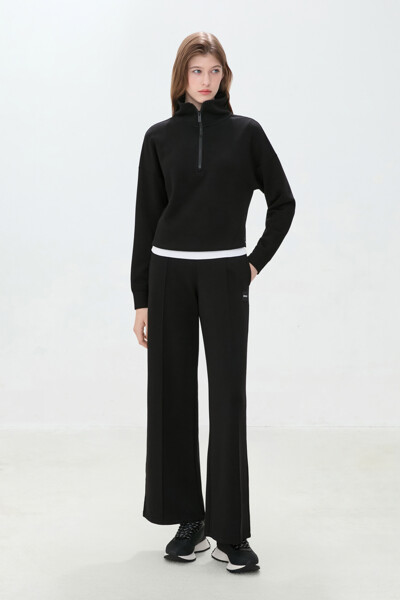 DKNY WOMEN 핀턱 디테일 와이드 레그 팬츠