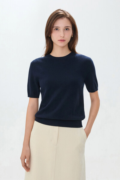 DKNY WOMEN 캐시미어 하프 슬리브 풀오버