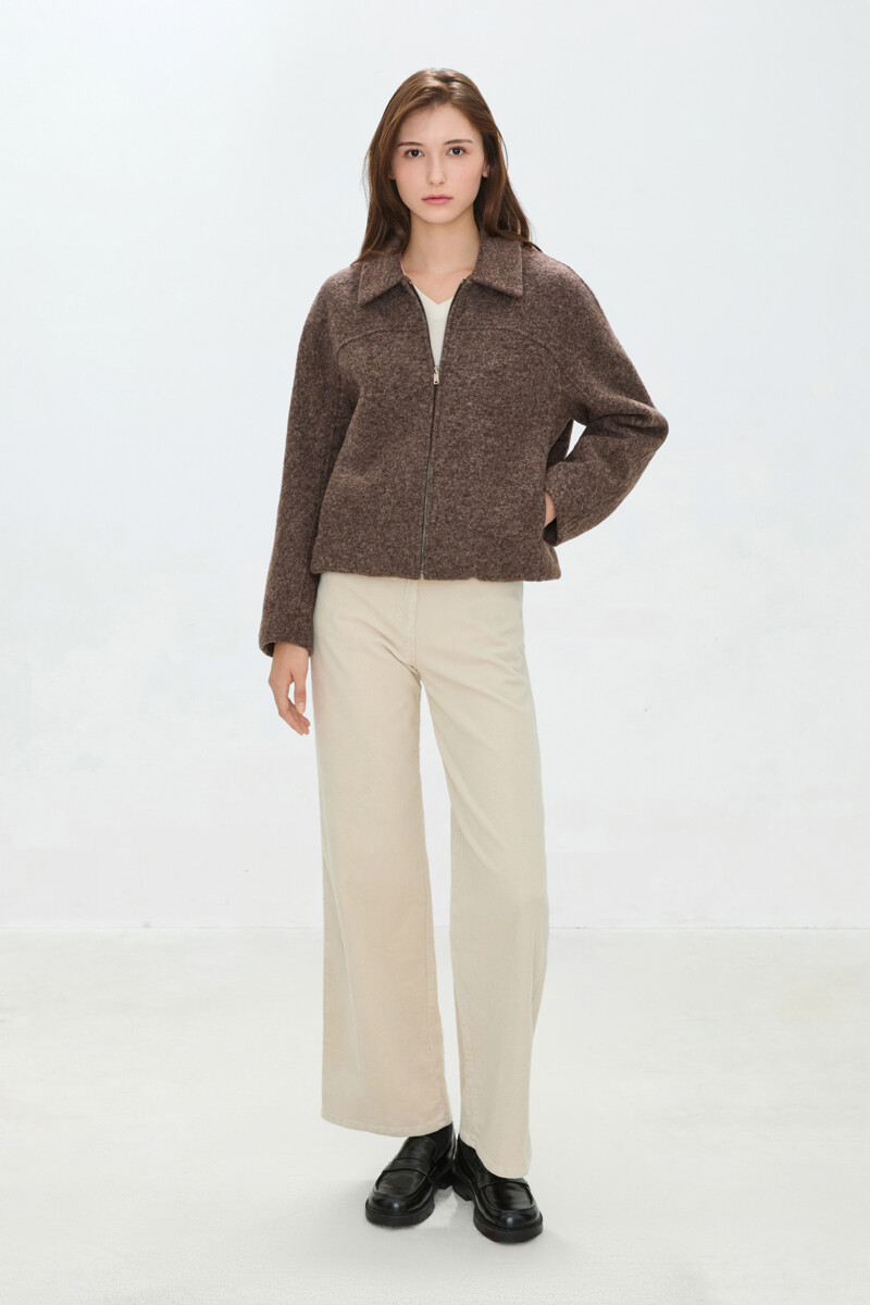DKNY WOMEN 울 집업 캐주얼 아우터
