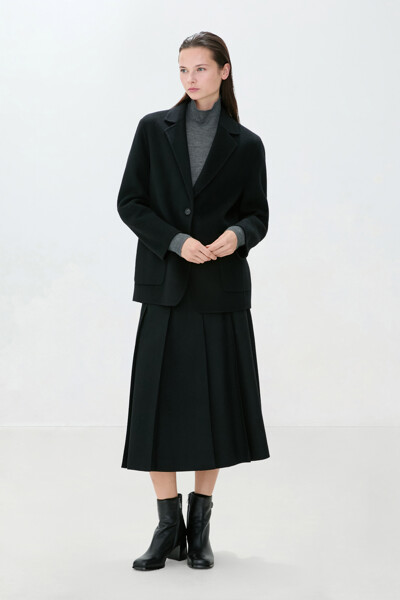 DKNY WOMEN 캐시미어 블렌드 핸드메이드 재킷