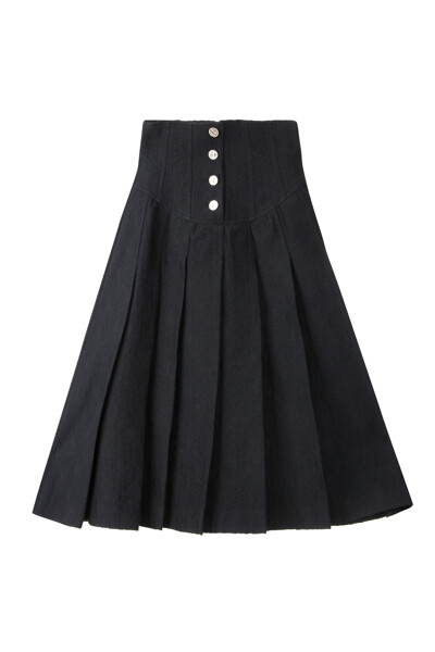 BUSTIER PLEATED SKIRT