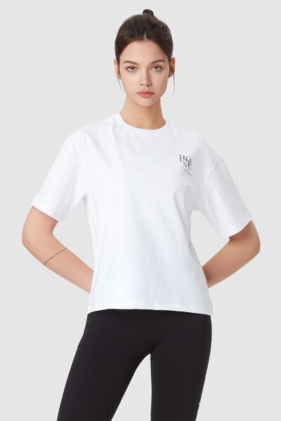 [데상트] 여성 그래픽 반팔 티셔츠 (SN222YTS42)