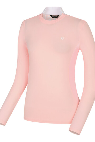 [테일러메이드]22SS 여성 골지 배색 하이넥 티셔츠 TWTHL5245-403
