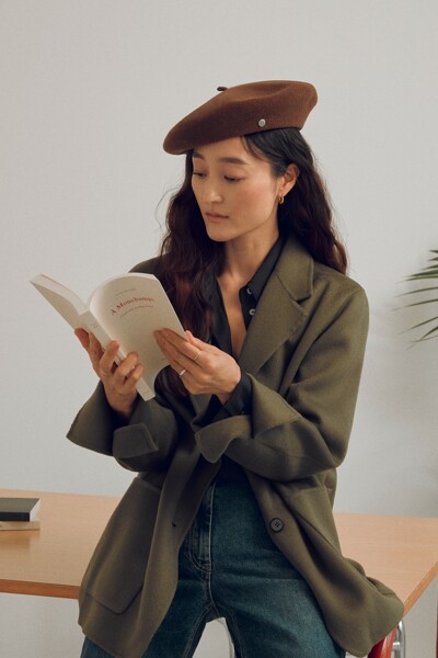Laulhere Authentique Wool Beret Cocoa(짙은 갈색)