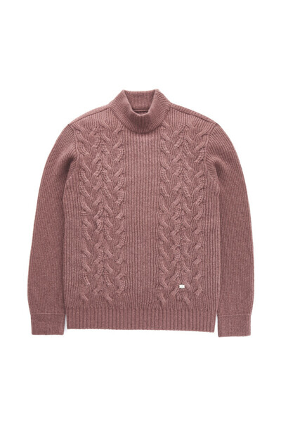 [프랑코페라로] 남성 꽈배기 하프터틀 스웨터 라이트 핑크 (A0A245172)