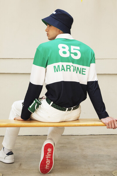Martine Club Color Block Polo Shirts_Green (Men) (Z0C130622)