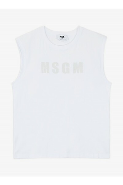[MSGM] 남성 로고 나시 티셔츠 (3240MM803 227298 01) 화이트