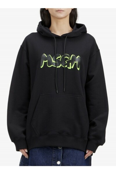 [MSGM] 여성 MSGM 클라우드 로고 후드 스웨트셔츠(3441MDM204 237000 99) 블랙
