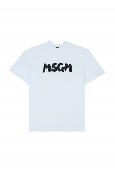 [MSGM] 남성 MSGM 클라우드 로고 반팔티(3440MM201 237002 01) 화이트