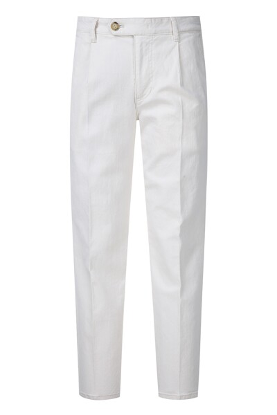 Slim 1Tuck 아이보리 데님 팬츠