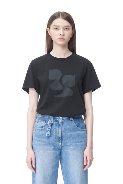 S 로고 베이직 핏 티셔츠