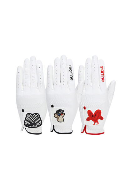 Solid Golf Glove 3P Set_White
