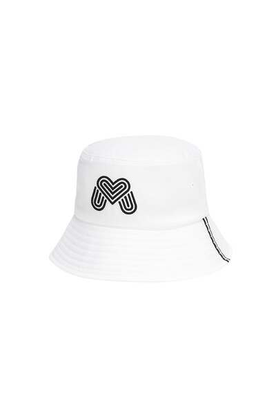 Stripe Point Bucket Hat_White