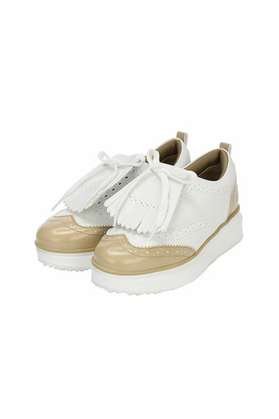 Tassel Spikeless Sneakers_Beige