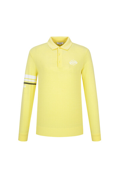 Sleeve Color Matching Sweater_Yellow (Men)