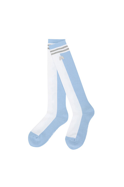 Unbalance Knee Socks_S/Blue