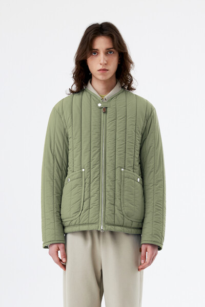 Vertical padded jacket_Khaki