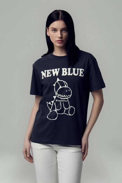 뉴 블루 디노 티셔츠