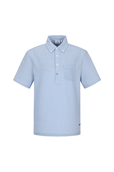 Seersucker Button Down Shirts_Blue (Men)