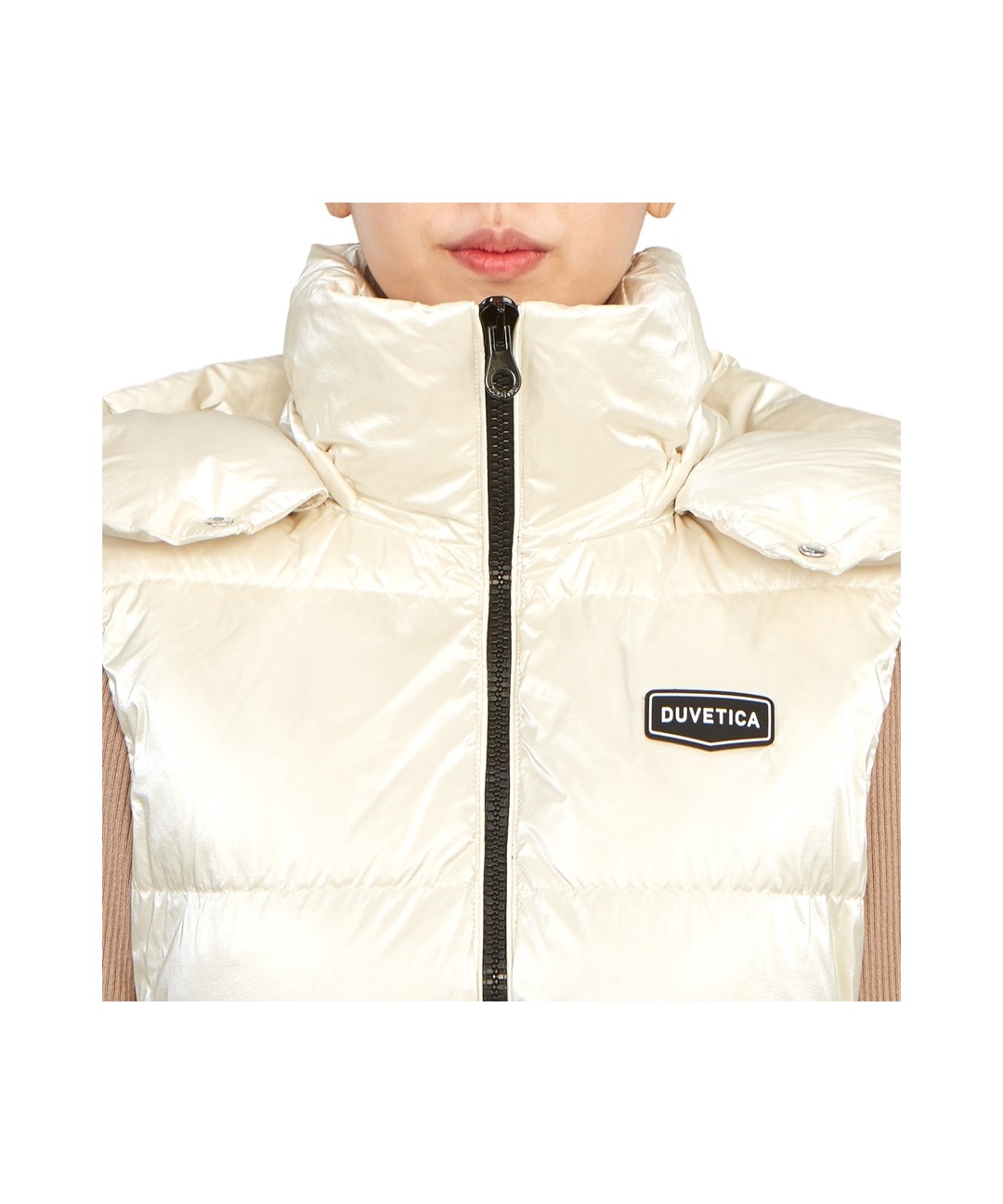 デュベティカ ベスト VDDV95236K0001 ALLORO VEST CRS DUVETICA ALLORO Logo Padded Vest Cream VDDV95236K0001