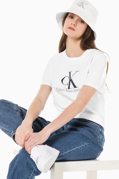 여성 모노그램 로고 스트레이트핏 반팔 티셔츠 J218769-YAF J218769YAF