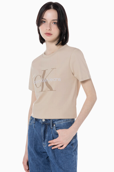 여성 스트레이트핏 모노그램로고 크루넥 반팔 티셔츠 J218885-ACI J218885ACI