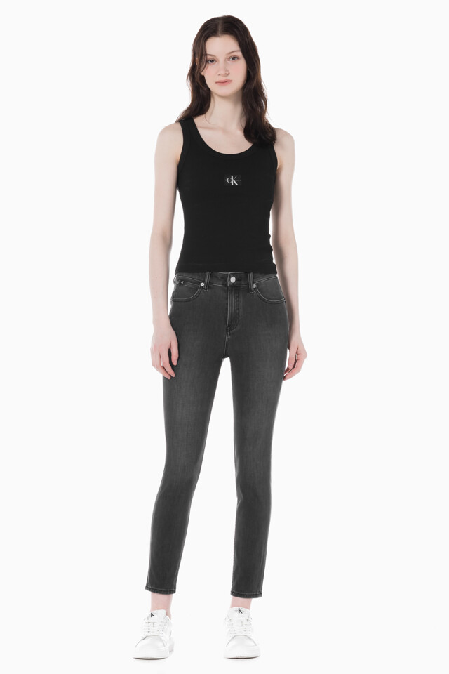 H FASHION 여성 하이라이즈 스키니핏 앵클 블랙 37.5 기능성 데님 J223369-1BY J2233691BY