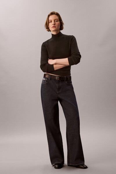 Calvin Klein Jeans [CK] 여성 로우라이즈 배기핏 인디고 데님 47H794G 46E