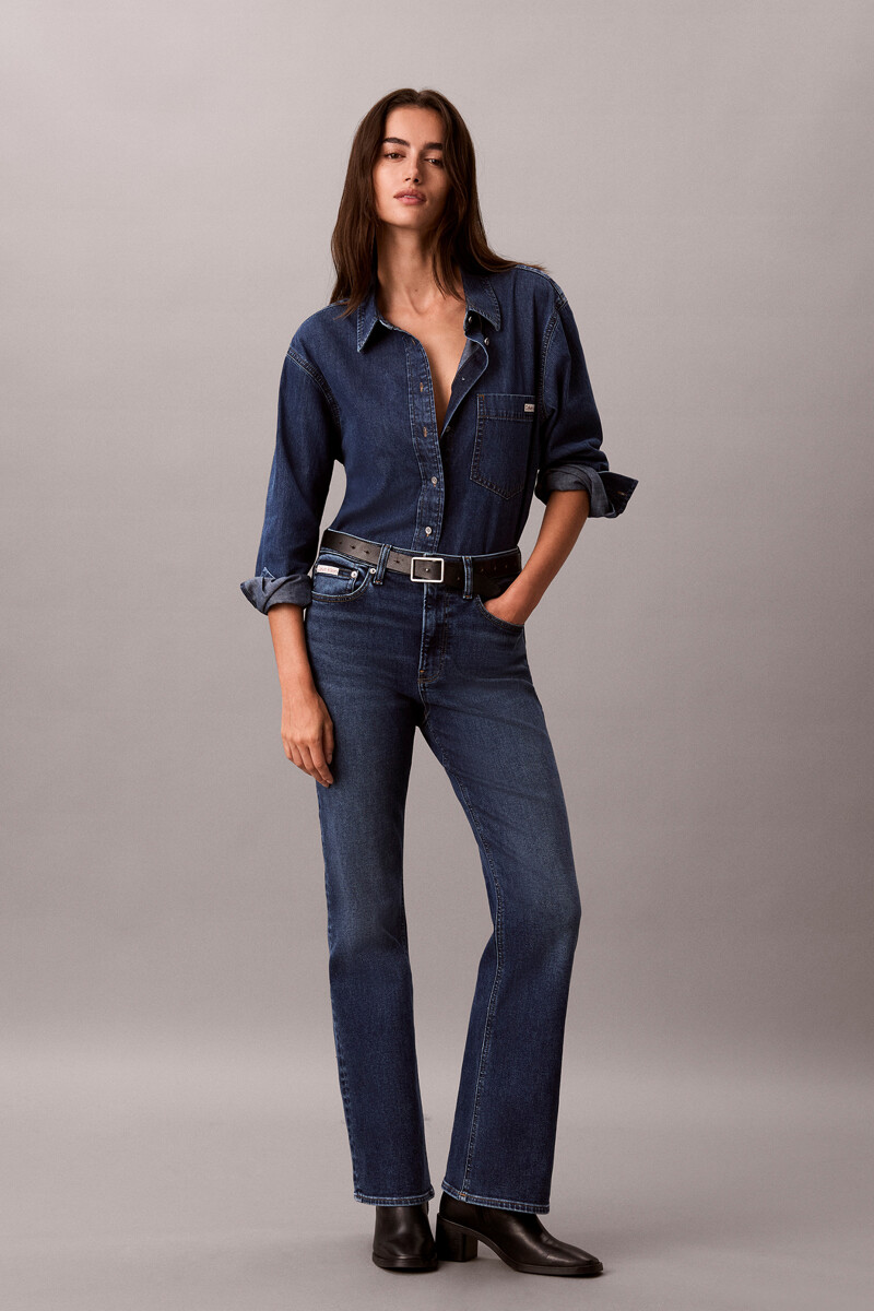 Calvin Klein Jeans [CK] 여성 하이라이즈 부츠컷 인디고 에코 데님 47J770G 0KH