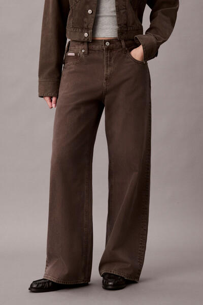 Calvin Klein Jeans [CK] 여성 노벨티 신치 로우라이즈 배기 데님 47J726G 11A
