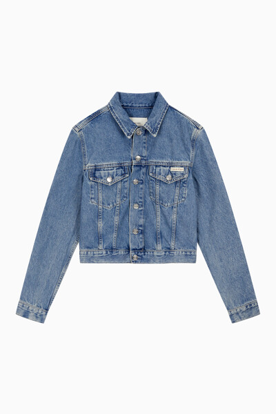 Calvin Klein Jeans [CK] 여성 90s 크롭 데님 자켓 J224542 1A4