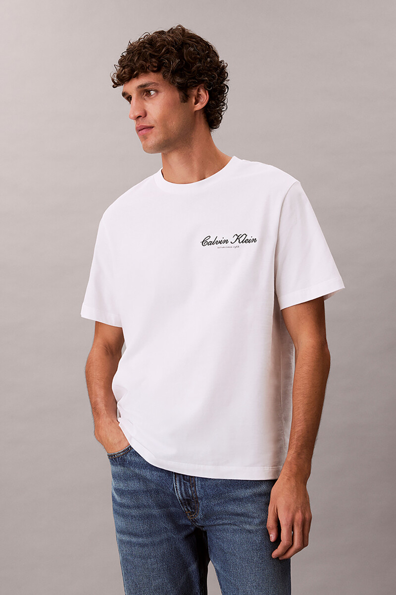 Calvin Klein Jeans [CK] 20S 마치 그래픽 시즈널 패션 레인지 티 4RF822G YAF