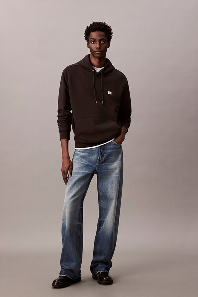 Calvin Klein Jeans [CK] 350 테리 뱃지 후드 스웻셔츠 4RC274G UB1