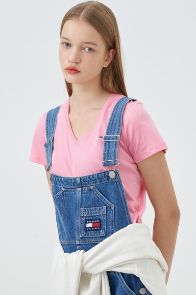 [EXCLUSIVE] 소프트 브이넥 티셔츠 2set (white+pink)