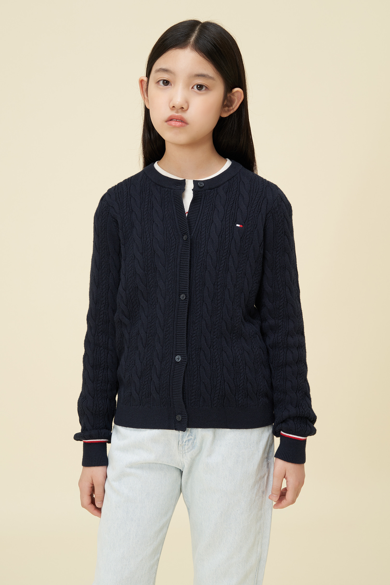 타미힐피거 키즈(Tommy Hilfiger Kids) 케이블 니트 가디건 - 145,000 | 무신사 스토어