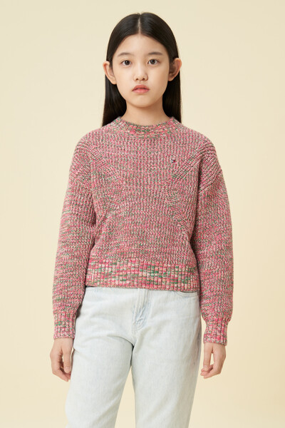 청키 멜란지 스웨터