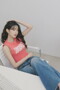 [장원영 25SS 캠페인] 미아 스트레이트 미디움 데님 팬츠