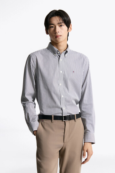 TOMMY HILFIGER MEN [Asian regular fit] 포플린 스트라이프 셔츠